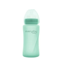 Glass Baby Bottle Healthy+ 240 Mint Green