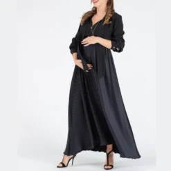 Cache Coeur Bardot Maternity Plissé Long Skirt