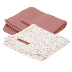 Little Dutch Swaddles 70x70 Flowers & Butterflies/Pure Soft Pink