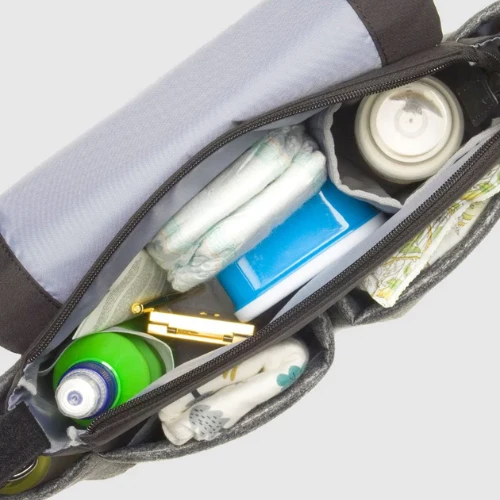 Storksak Stroller Organiser Luxe Scuba Grey 7 Storksak Stroller Organiser Luxe Scuba Grey - Image 5