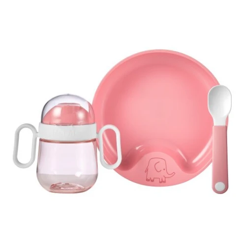 Baby Dinnerware Mepal Mio 3-piece Set - Deep Pink 3 Baby Dinnerware Mepal Mio 3-piece Set - Deep Pink