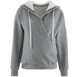 Cache Coeur Maternity And Nursing Hoodie Sweet Home Grey