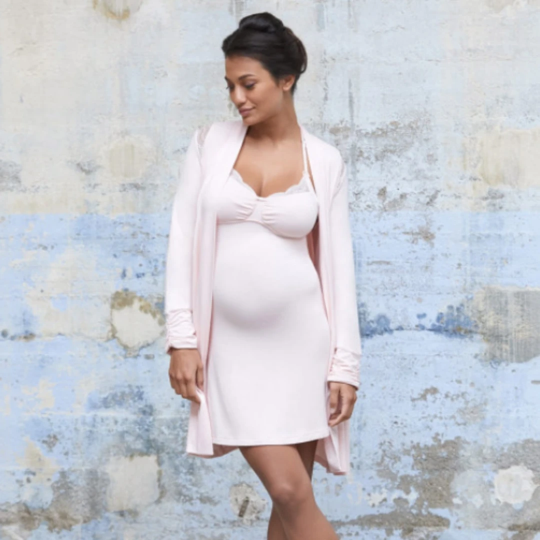 Cache Coeur Maternity And Nursing Nightdress - Serenity - Petal 4 Cache Coeur Maternity And Nursing Nightdress - Serenity - Petal - Image 2