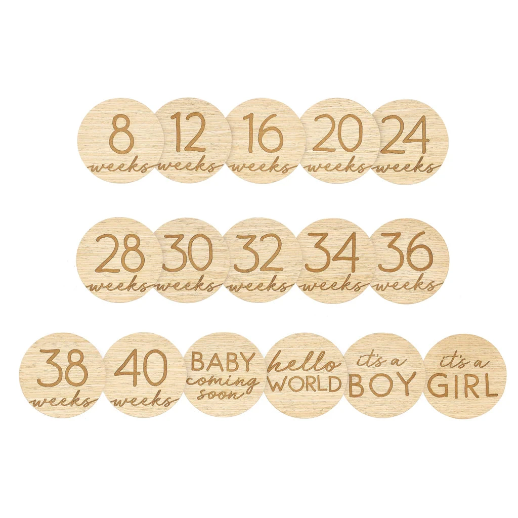 Pearhead Wooden Pregnancy Photo Cards 3 Pearhead Wooden Pregnancy Photo Cards