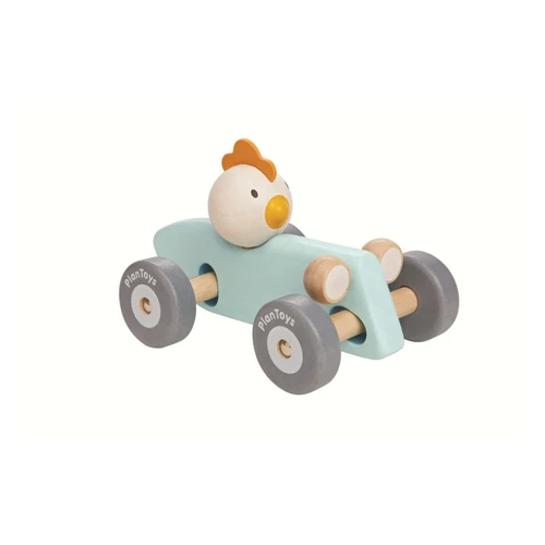 Plan Toys Chicken Racing Car - Pastel - PT 5716 3 Plan Toys Chicken Racing Car - Pastel - PT 5716
