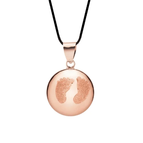 Cache Coeur Maternity Bola Baby Feet Gold (Pink Enamel) 3 Cache Coeur Maternity Bola Baby Feet Gold (Pink Enamel)