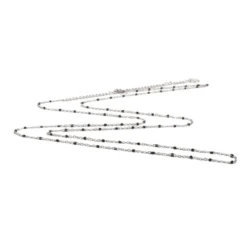 Cache Coeur Stainless Steel Chain For Pregnancy Bola - Black Resin Pearls