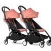 BABYZEN YOYO Double Stroller 6+ / 6+YOYO Connect Frame, 6+ Color Pack / YOYO² Frame, 6+ Color Pack -Baby Product Sale YOYOconnect YOYO2 3 4TWIN6 BLACKFRAME GINGER WEB