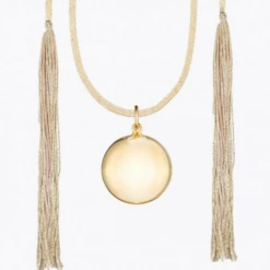 Acapulco Maternity Necklace Yellow Gold Camel