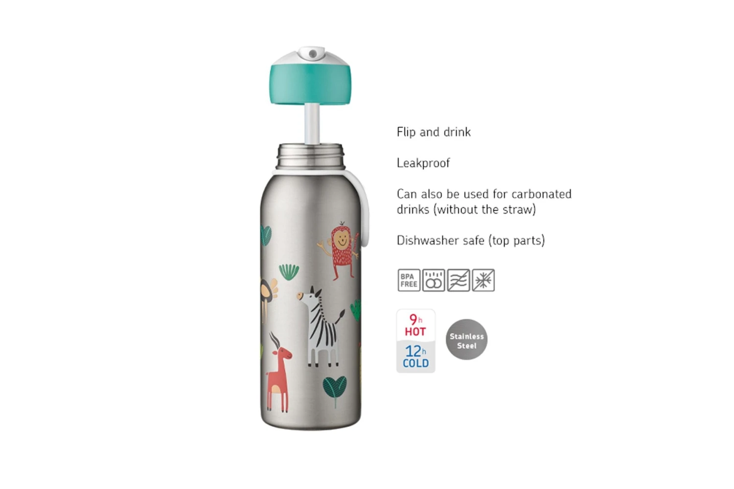 Mepal Insulated Bottle Flip-up Campus 350 Ml - Frozen 2 5 Mepal Insulated Bottle Flip-up Campus 350 Ml - Frozen 2 - Image 3